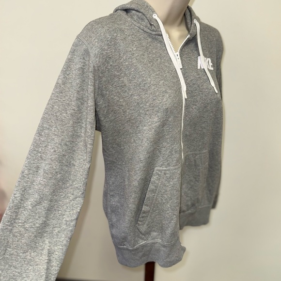 Nike (Medium) Grey Zip Up Hooded Jacket - Picture 2 of 7